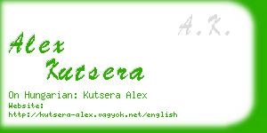 alex kutsera business card